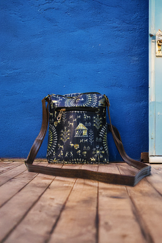 Handblock Print - Small Sling 3