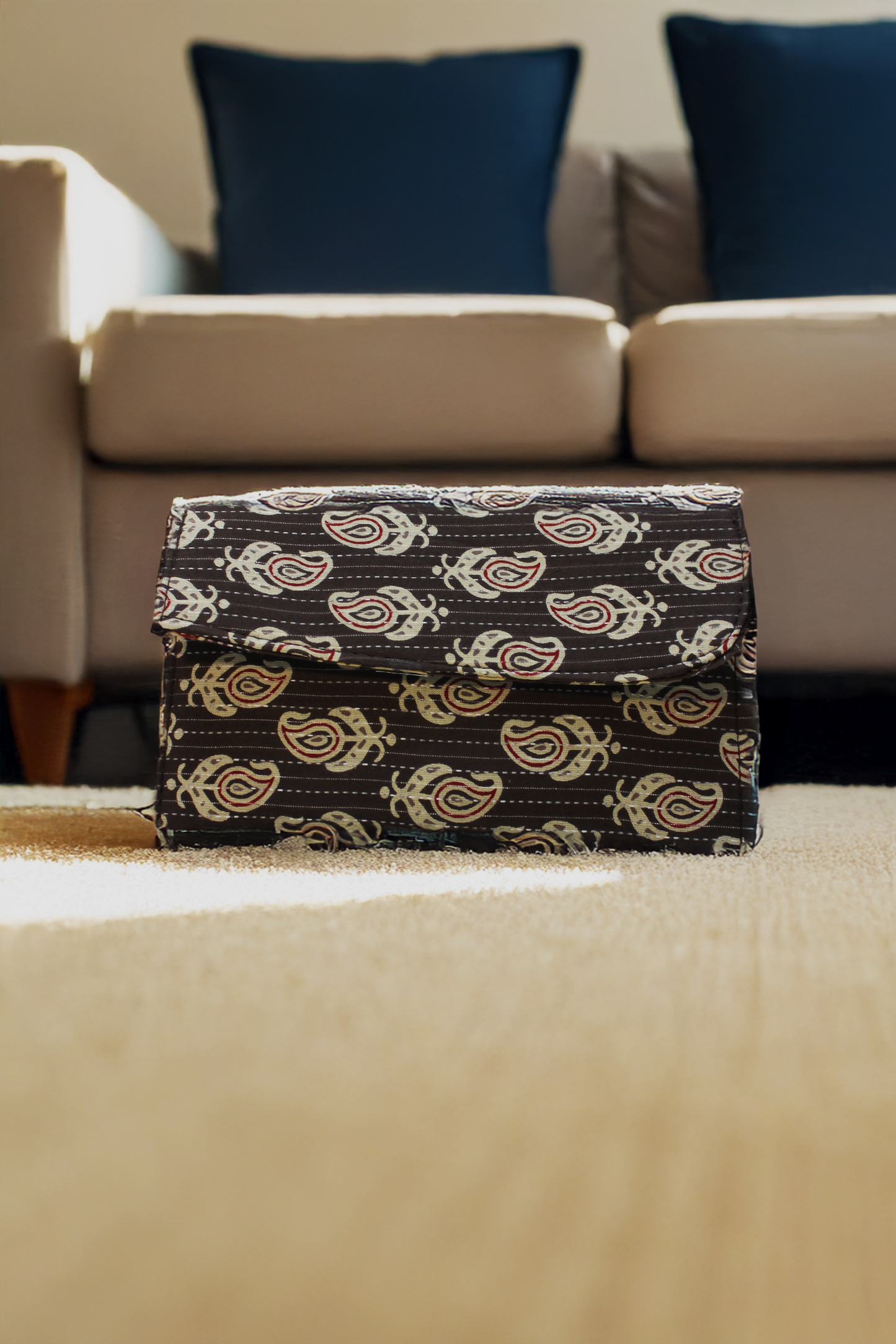 Handblock Printed Tote Bag Combo 4 - Tote+glass Case