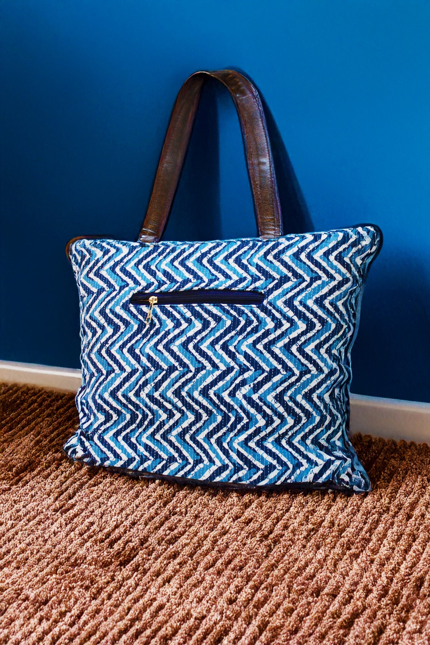 Handblock Printed Tote Bag Combo 3 - Tote+glass Case