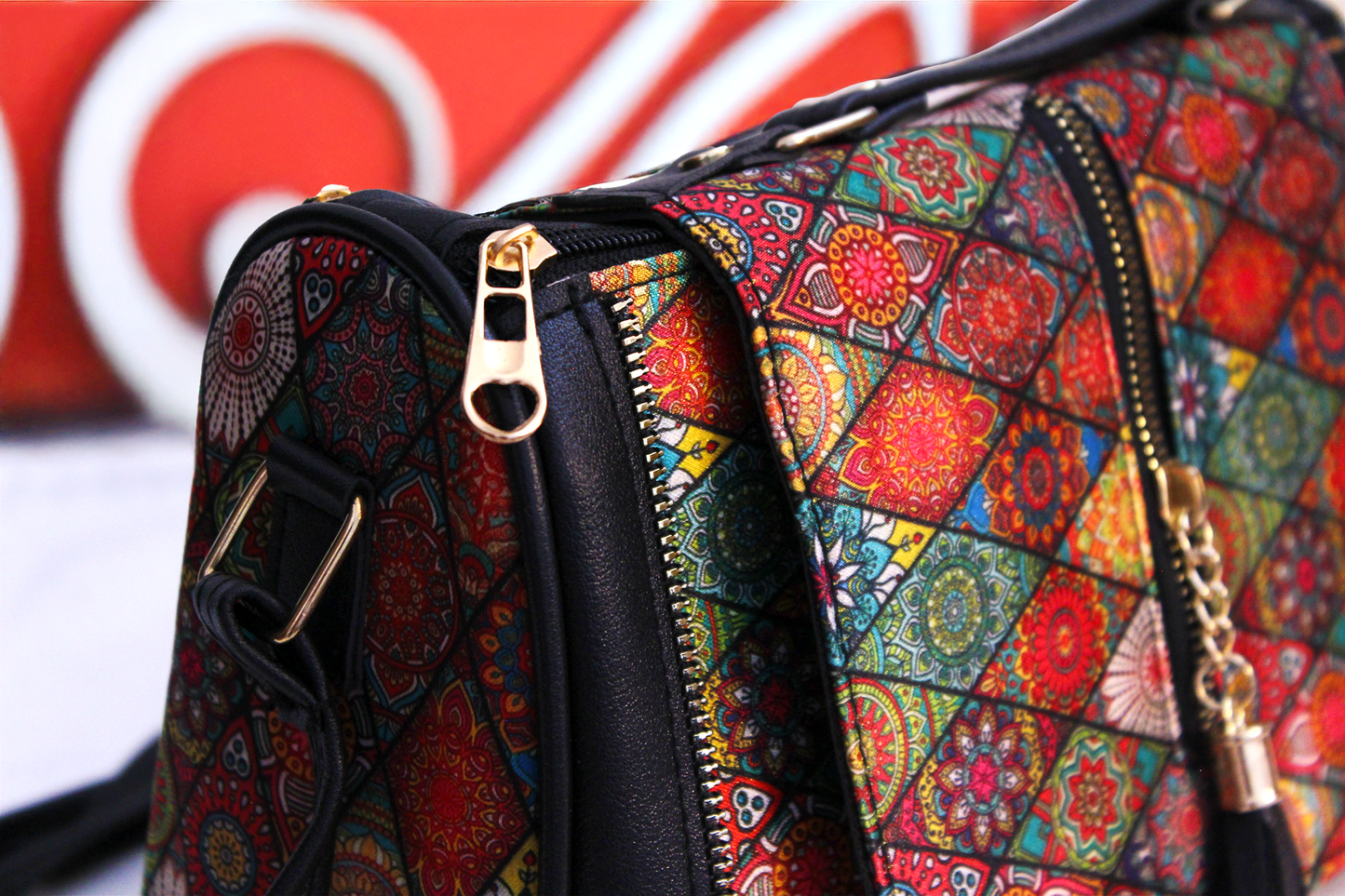 Vibrant Heritage Sling Bag - Red