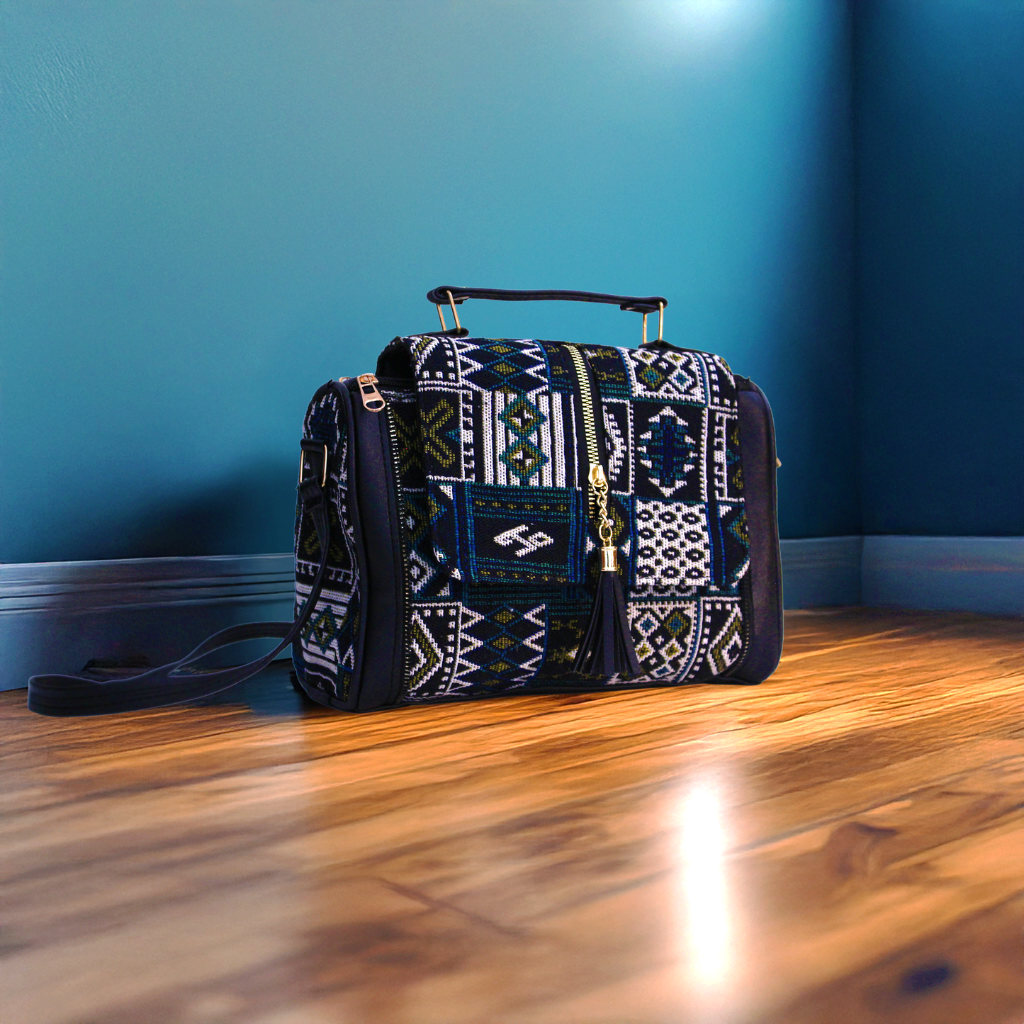 Regal Tangaliya Sling Bag – Indigo