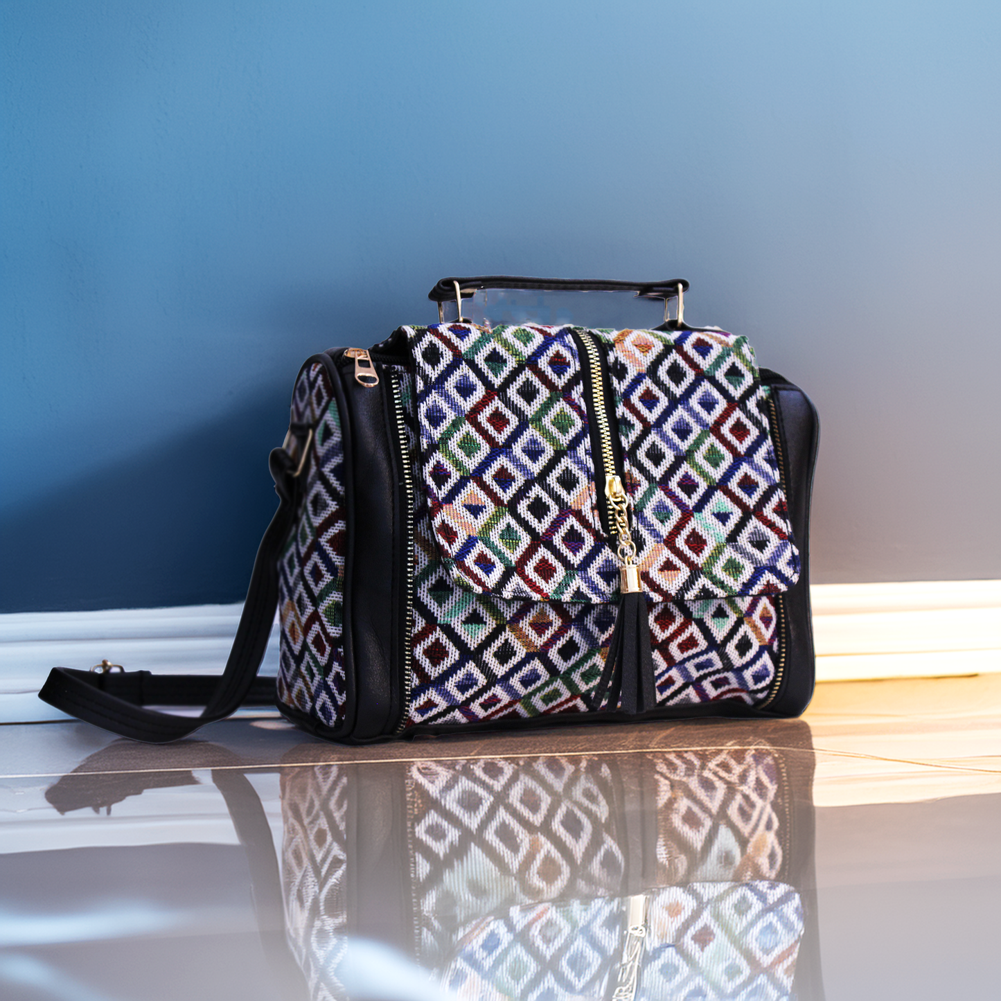 Regal Tangaliya Sling Bag – Indigo