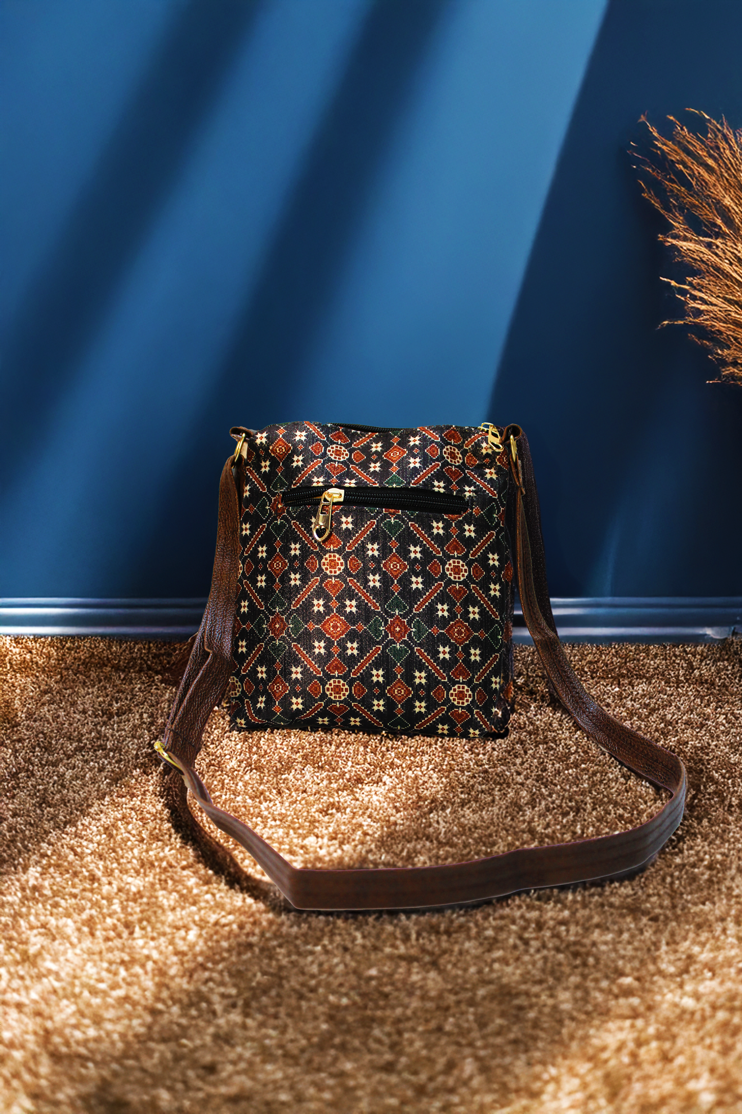 Handblock Print - Small Sling 6