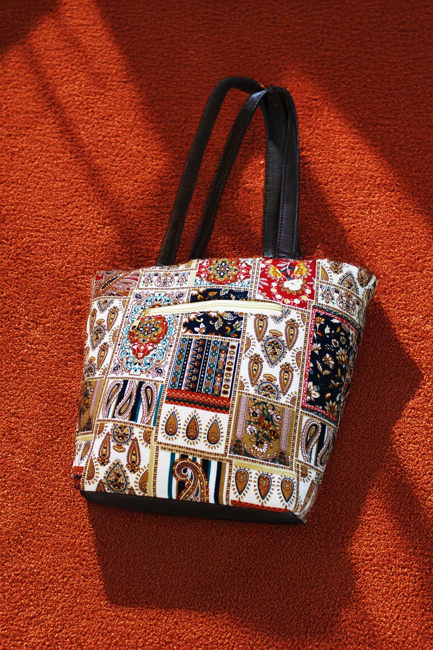 Handblock Printed Tote Bag Combo 1 - Tote+glass Case